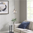 Hampton Hill Elm Bell-Shaped Glass Pendant in Smoke Grey
