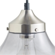 Hampton Hill Elm Bell-Shaped Glass Pendant in Smoke Grey