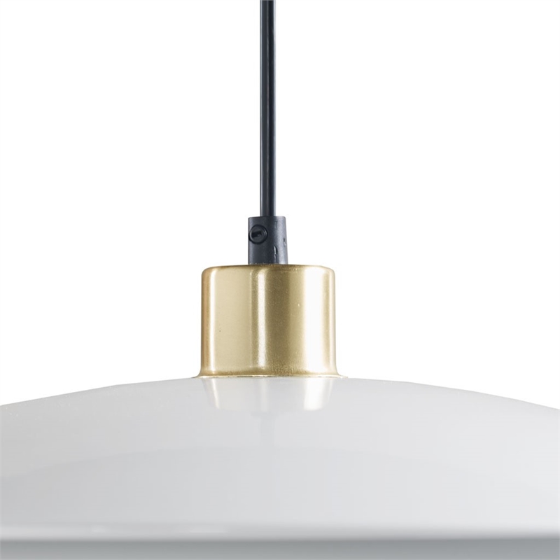 INK+IVY saben 2-Tier Layered Shade Pendant in Gold/White