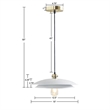 INK+IVY saben 2-Tier Layered Shade Pendant in Gold/White