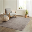 Madison Park Camdyn Super Soft Polyester Shag Area Rug in Grey 4x6'