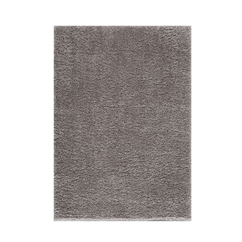 Madison Park Camdyn Super Soft Polyester Shag Area Rug in Grey 4x6'