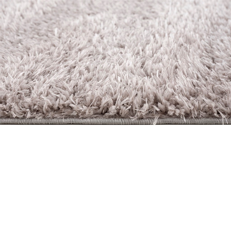 Madison Park Camdyn Super Soft Polyester Shag Area Rug in Grey 4x6'