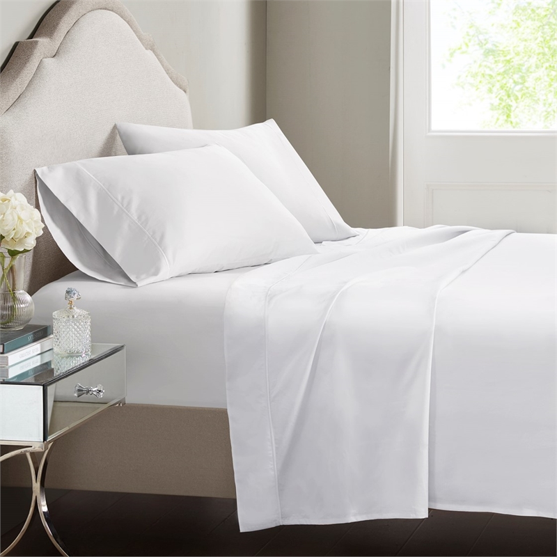 Croscill Luxury Egyptian 500TC Cotton Sheet Set in White Queen
