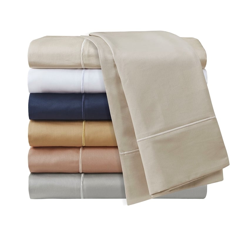 Madison Park 600 Thread Count Pima Cotton Sheet Set in Light Grey Queen
