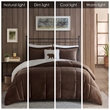 Woolrich Plush to Sherpa Down Alternative Comforter Set in Brown/Ivory King