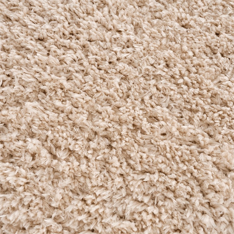 Madison Park Camdyn Super Soft Polyester Shag Area Rug in Cream 5x7'