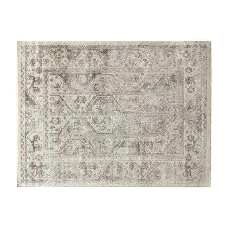 Madison Park Dakota  Tiled Border Area Rug in Beige/Cream 8x10'