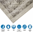Madison Park Dakota  Tiled Border Area Rug in Beige/Cream 8x10'