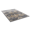 Madison Park Dakota Tiled Border Area Rug in Blue/Cream 8x10'