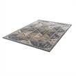 Madison Park Dakota Tiled Border Area Rug in Blue/Cream 8x10'