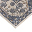 Madison Park Dakota Tiled Border Area Rug in Blue/Cream 8x10'