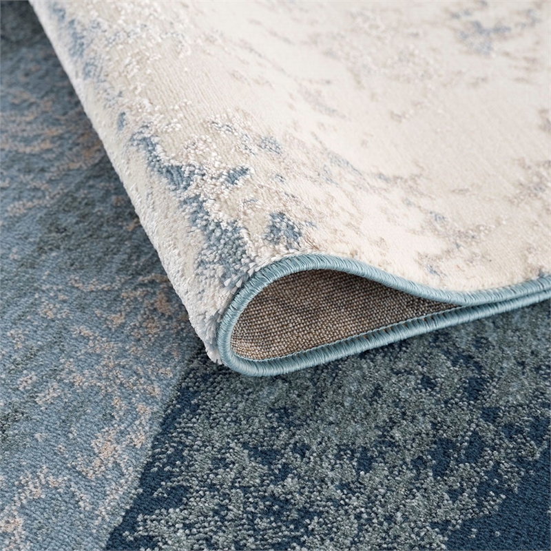 Madison Park Grace Abstract Wave Area Rug in Blue 8x10'
