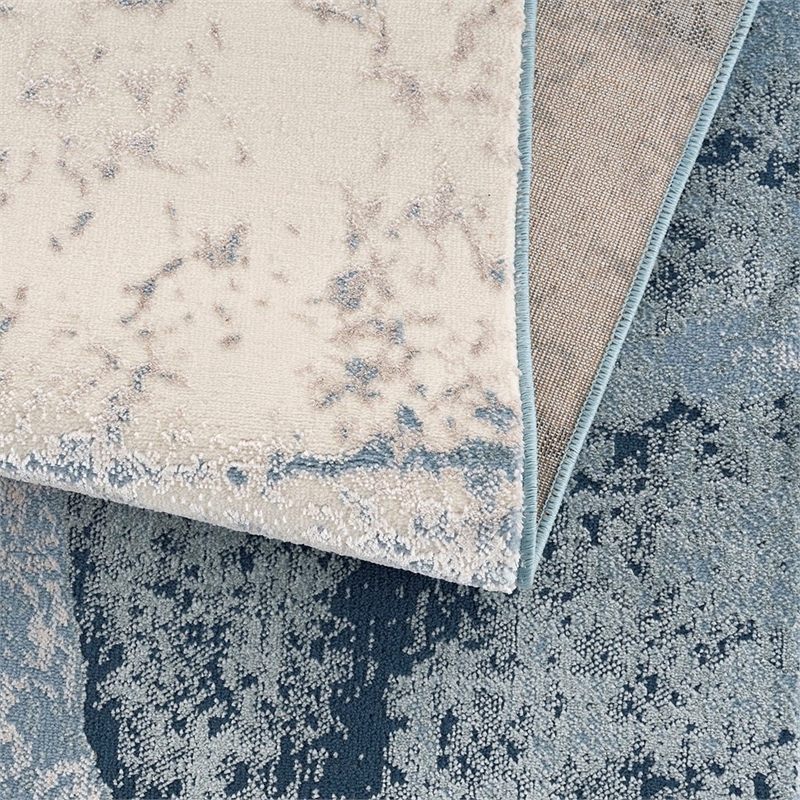 Madison Park Grace Abstract Wave Area Rug in Blue 8x10'