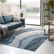 Madison Park Grace Abstract Wave Area Rug in Blue 5x7'