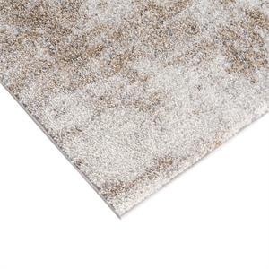 Madison Park Haley Cozy Shag Abstract Area Rug in Grey/Cream 6x9'
