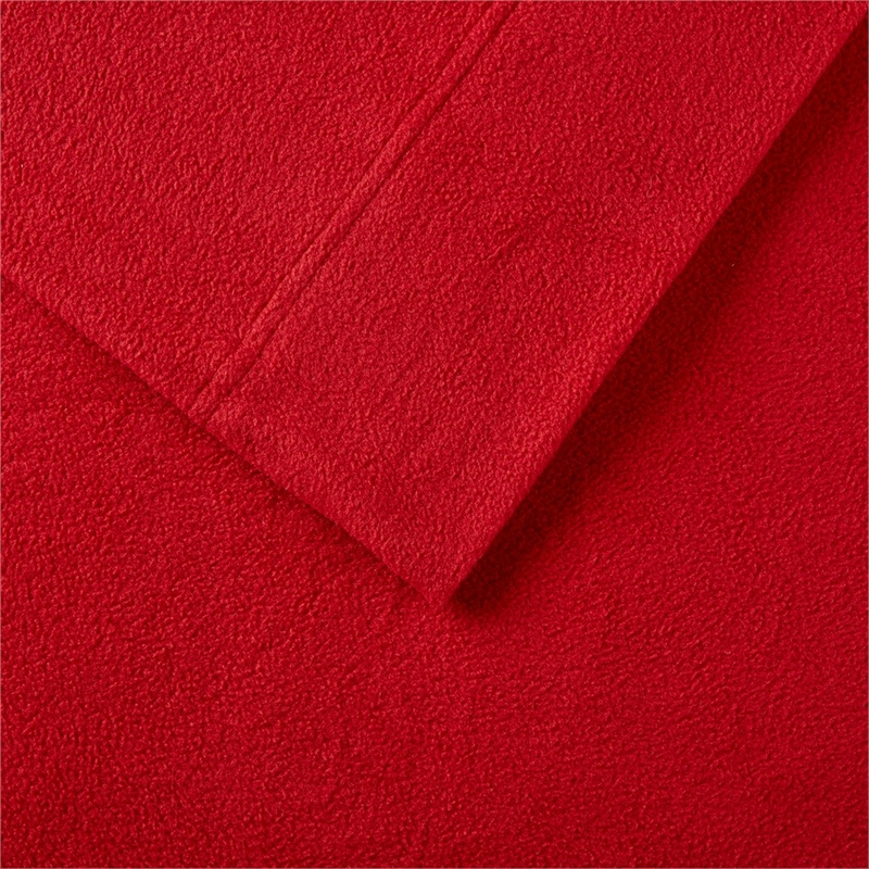 True North by Sleep Philosophy Micro Fleece Sheet Twin Size Set in Red