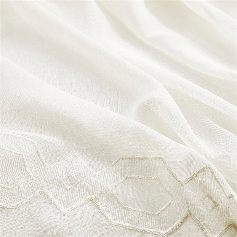 Croscill Classics Cornelli Embroidery Curtain Panel (Single) in White