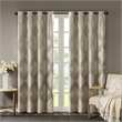 SunSmart Bentley Ogee Knitted Jacquard Total Blackout Panel in Taupe