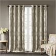SunSmart Bentley Ogee Knitted Jacquard Total Blackout Panel in Taupe