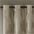 SunSmart Bentley Ogee Knitted Jacquard Total Blackout Panel in Taupe