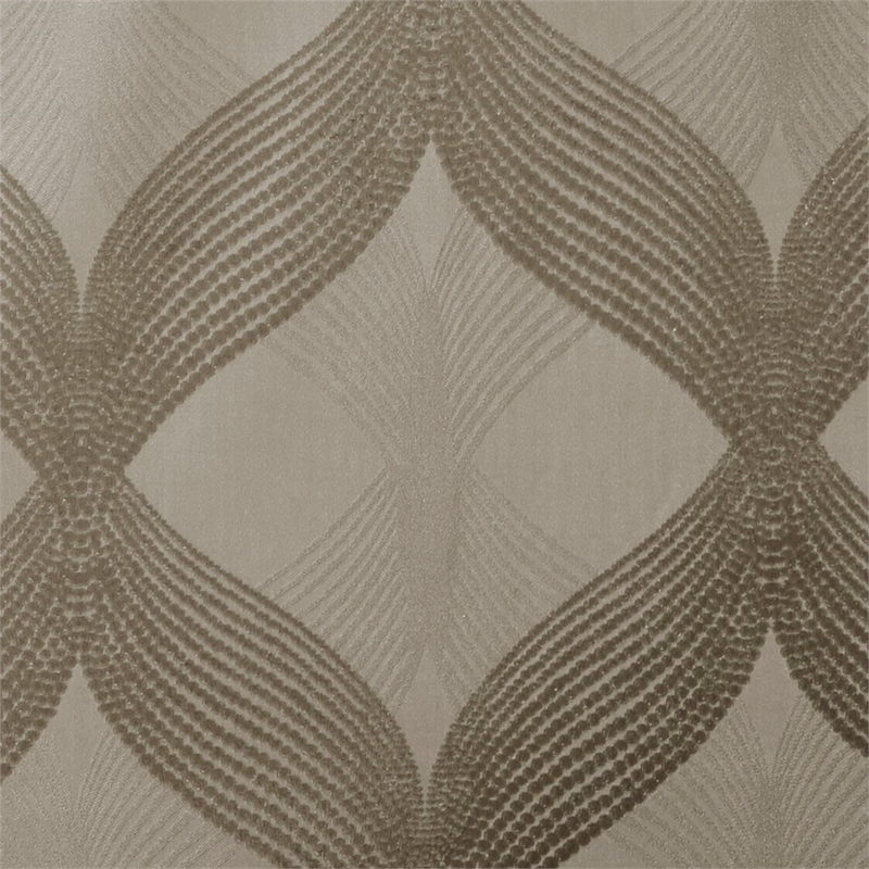 SunSmart Bentley Ogee Knitted Jacquard Total Blackout Panel in Taupe