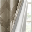 SunSmart Bentley Ogee Knitted Jacquard Total Blackout Panel in Taupe