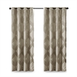 SunSmart Bentley Ogee Knitted Jacquard Total Blackout Panel in Taupe