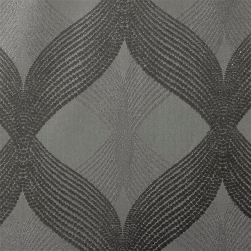 SunSmart Bentley Ogee Knitted Jacquard Total Blackout Panel in Charcoal