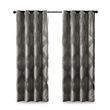 SunSmart Bentley Ogee Knitted Jacquard Total Blackout Panel in Charcoal