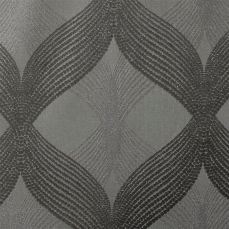 SunSmart Bentley Ogee Knitted Jacquard Total Blackout Panel in Charcoal