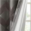 SunSmart Bentley Ogee Knitted Jacquard Total Blackout Panel in Charcoal