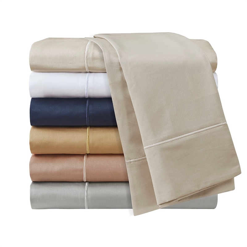 Madison Park 600 Thread Count Pima Cotton Sheet King Set in Gold
