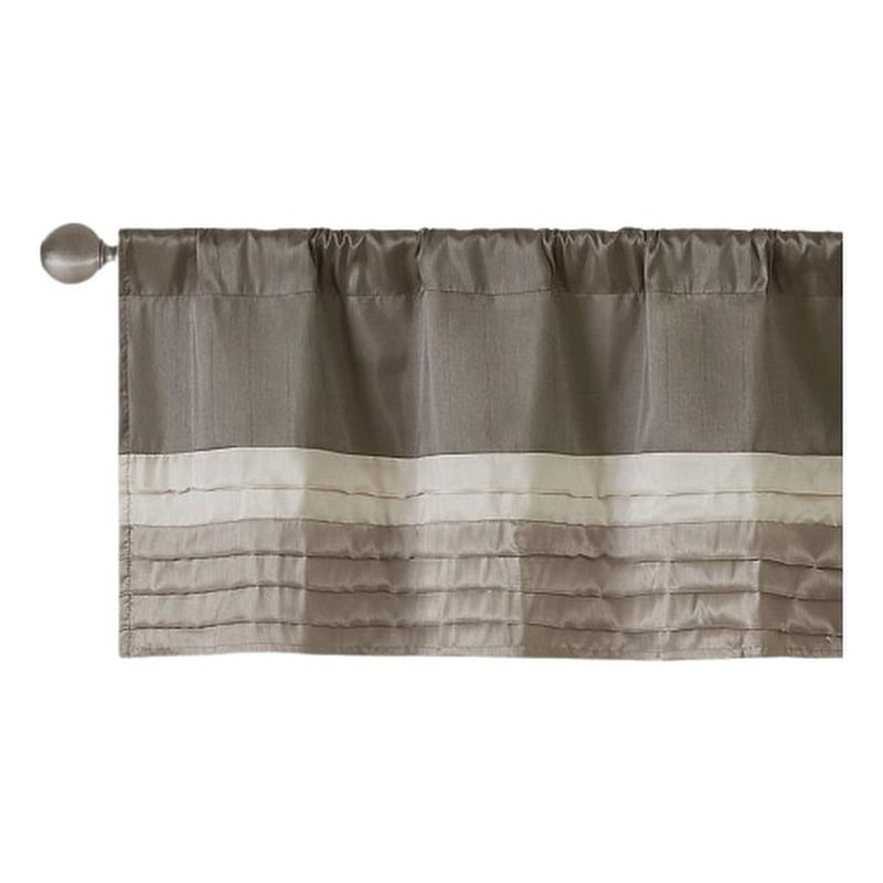 Madison Park Amherst Polyoni Pintuck Window Valance in Natural