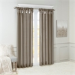 Madison Park Emilia Twist Tab Lined Window Curtain in Pewter 50 x 120