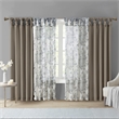 Madison Park Emilia Twist Tab Lined Window Curtain in Pewter 50 x 120