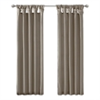 Madison Park Emilia Twist Tab Lined Window Curtain in Pewter 50 x 120