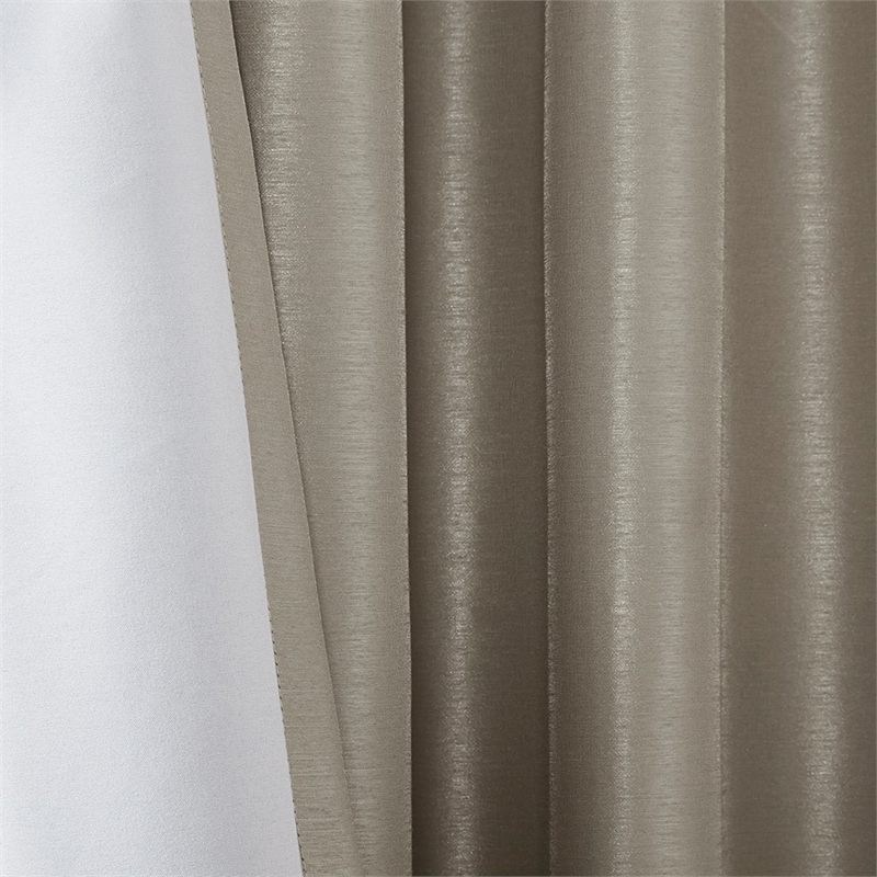 Madison Park Emilia Twist Tab Lined Window Curtain in Pewter 50 x 95