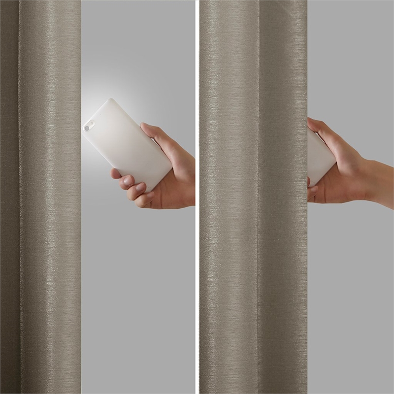 Madison Park Emilia Twist Tab Lined Window Curtain in Pewter 50 x 95