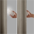 Madison Park Emilia Twist Tab Lined Window Curtain in Pewter 50 x 95
