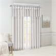 Madison Park Emilia Twist Tab Lined Window Curtain in Silver 50 x 84