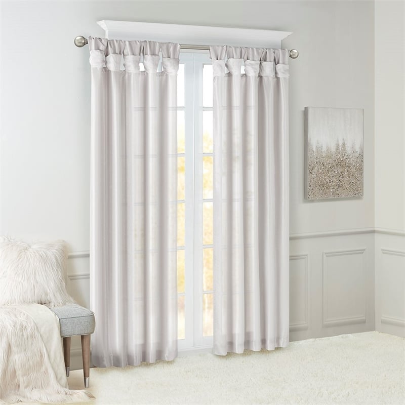 Madison Park Emilia Twist Tab Lined Window Curtain 50 x 108