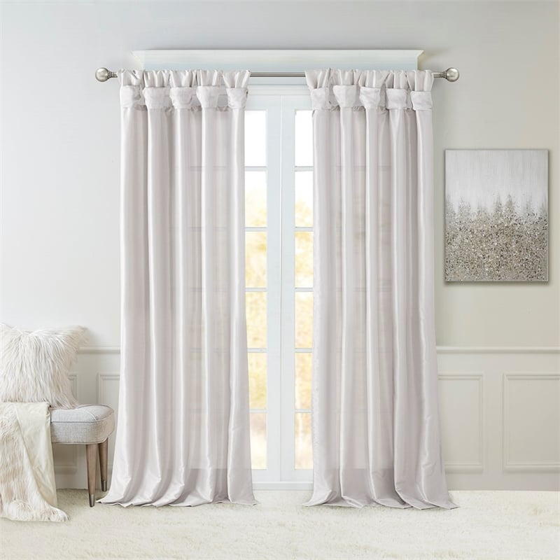 Madison Park Emilia Twist Tab Lined Window Curtain 50 x 108