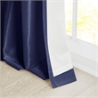 Madison Park Emilia Twist Tab Lined Window Curtain in Navy 50 x 95