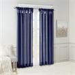 Madison Park Emilia Twist Tab Lined Window Curtain in Navy 50 x 120