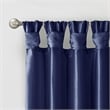 Madison Park Emilia Twist Tab Lined Window Curtain in Navy 50 x 120