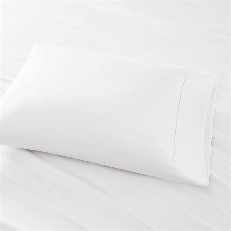 Madison Park 800 Thread Count Cotton Blend Sateen Sheet Set in White Cal King