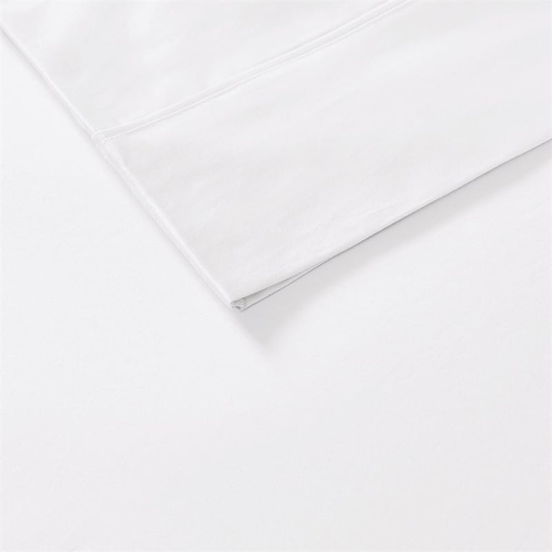 Madison Park 800 Thread Count Cotton Blend Sateen Sheet Set in White Cal King