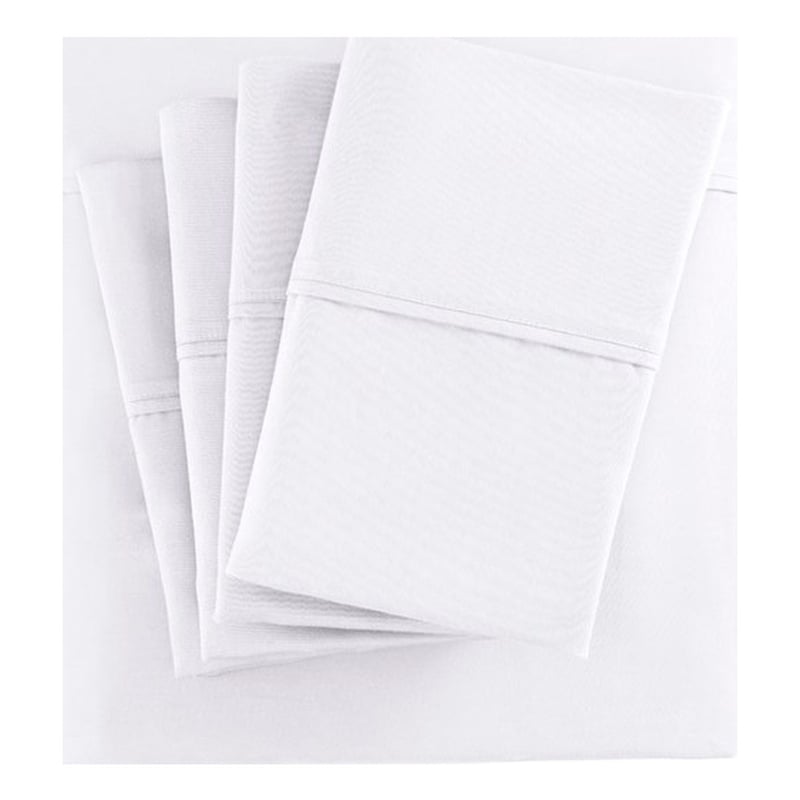 Madison Park 800 Thread Count Cotton Blend Sateen Sheet Set in White Cal King
