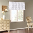 Madison Park Anna Cotton Oversized Ruffle Valance in White 50 x 18